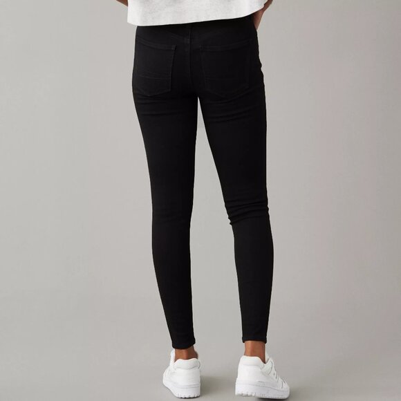 AE Dream Stretch High-Waisted Jegging Jean in Proper Black Size 4R - Picture 2 of 9